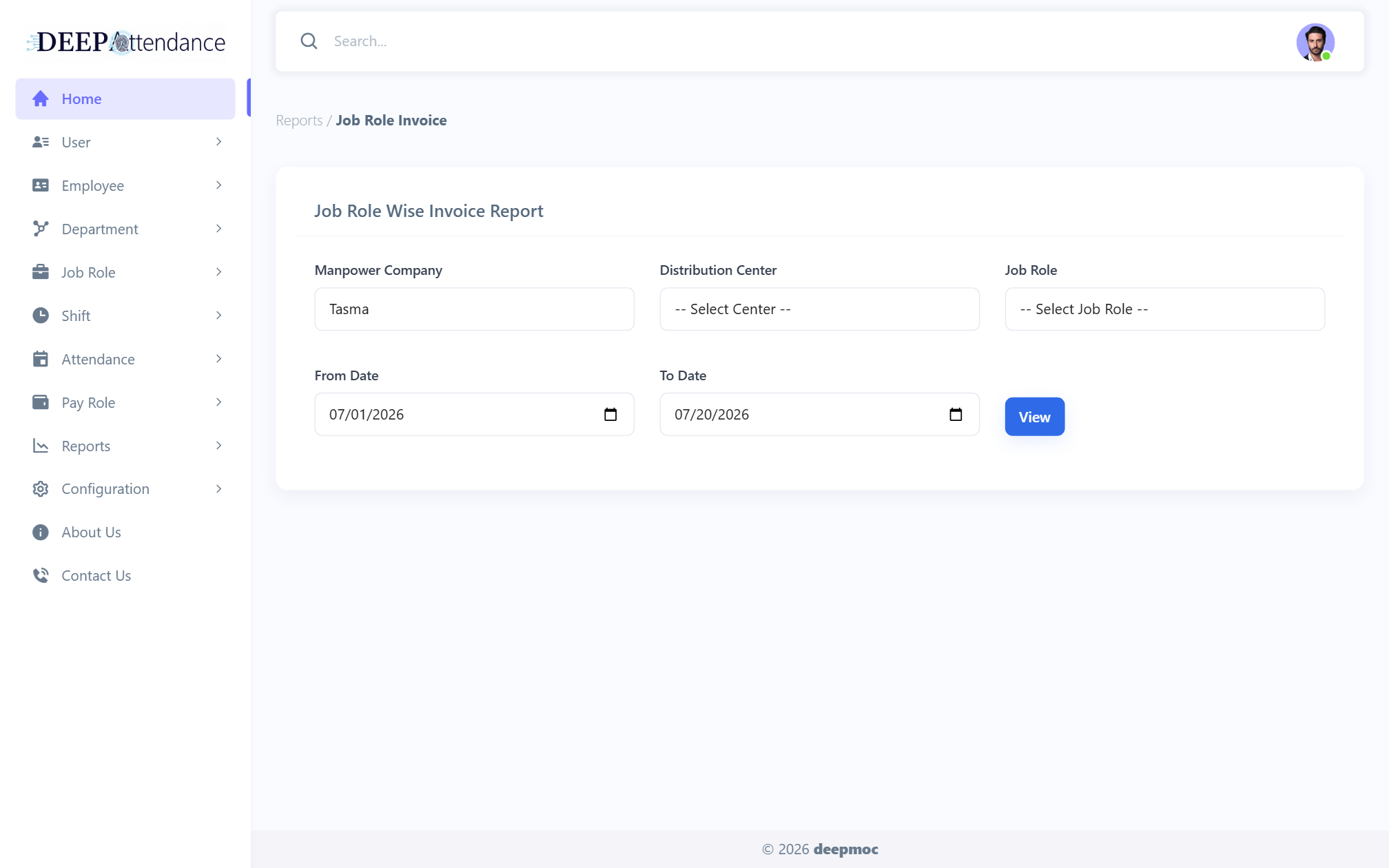 Invoice report